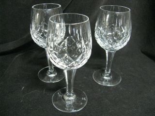 3 Royal Doulton Crystal Belvedere Wine Glasses 6 3/8 "