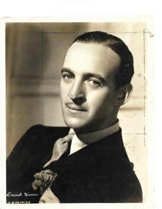1940s David Niven Glamour Exquisite Stunning Vintage Photo 138