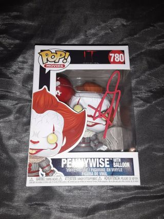 Bill Skarsgard " Autographed Hand Signed " Pennywise Dancing Clown It Funko Pop