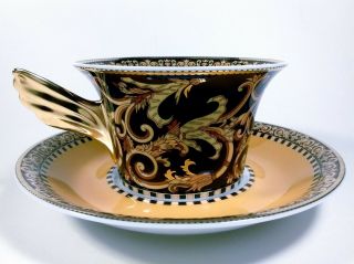 Rosenthal Versace Barocco Coffee And Tea Cup And Saucer By Rosenthal