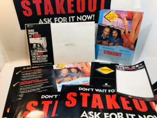 Stakeout 1987 Video Rental Store Complete Promotional Package Standee Touchstone