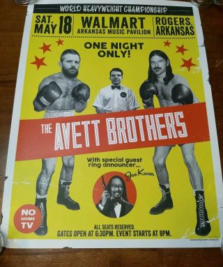 The Avett Brothers Concert Poster 5/18/19 Walmart Arkansas Music Pavilion Boxing