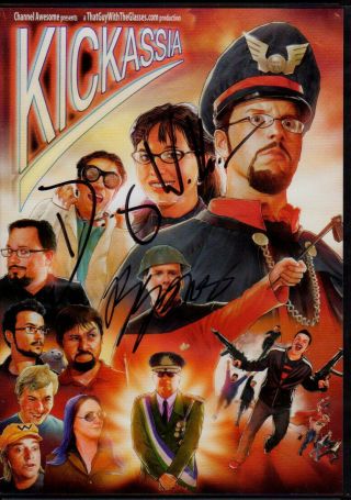 Kickassia DVD SIGNED by Doug Walker & Brad Nostalgia Critic Channel Awesome 2