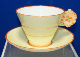 1932 Royal Paragon Pansy Flower Handle Cup Saucer