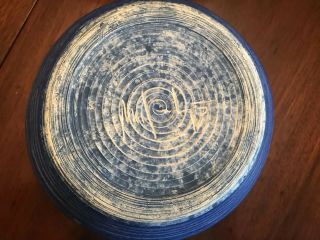 McCarty Pottery Blue Bowl Merigold,  Mississippi Hand - crafted 2