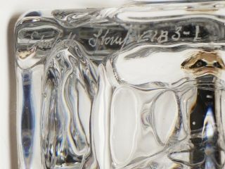 Mid Century Modern Signed EDENFALK SKRUF Heavy Opt Art Lead Crystal Vase Sweden 5