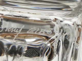 Mid Century Modern Signed EDENFALK SKRUF Heavy Opt Art Lead Crystal Vase Sweden 8