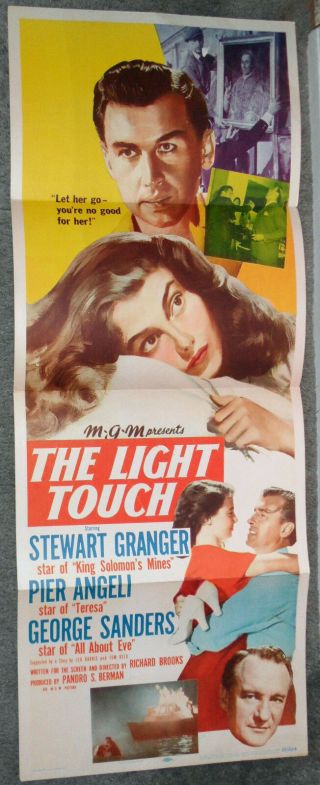 The Light Touch 14x36 Movie Poster Stewart Granger/pier Angeli/george Sanders