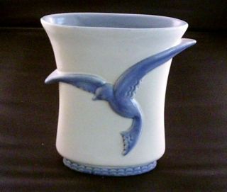 Abingdon Pottery Vase With Sea Gull 468 7 " Tall