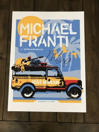 Michael Franti Signed Spearhead Silkscreen Poster Limited Edition Autographed