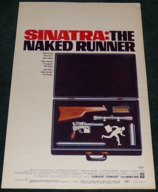 The Naked Runner Frank Sinatra 1967 Movie Poster Window Card
