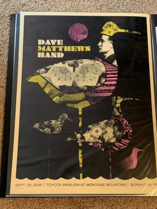Dave Matthews Band Scranton Ny Poster Print September 23,  2009 Montage Mountain