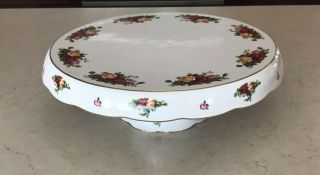 Royal Albert Old Country Roses Pedestal / Footed Cake Plate Stand