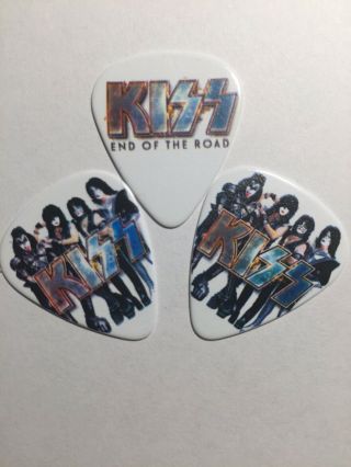 Kiss - Set Of 3 Guitar Picks - Simmons/singer/thayer - 2019 End Of The Road Tour