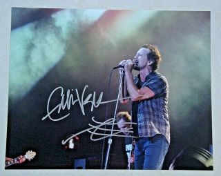 Eddie Vedder / Pearl Jam / Signed 8x10 Celebrity Photo /