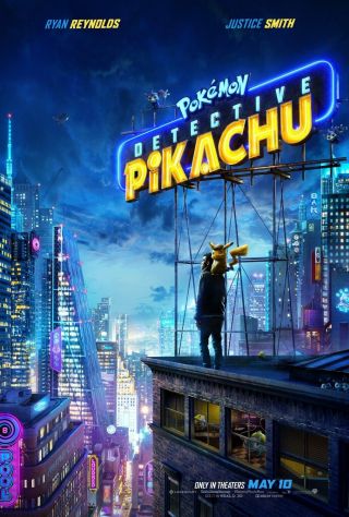 Pokemon Detective Pikachu 2019 Authentic Double - Sided 27x40 Movie Poster (a)