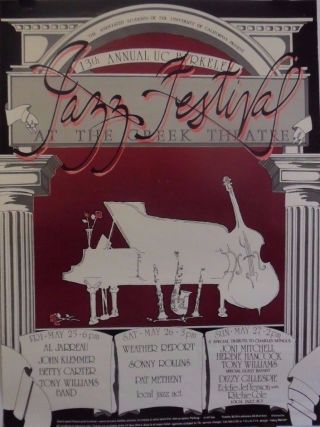 Berkeley Greek Jazz Festival | Al Jarreau | Orig 1984 Concert Poster