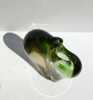 Emanuel Beranek Skrdlovice Art Glass Vase Sculpture 1959 Mid Century Modern 2