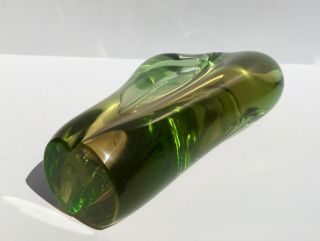Emanuel Beranek Skrdlovice Art Glass Vase Sculpture 1959 Mid Century Modern 5