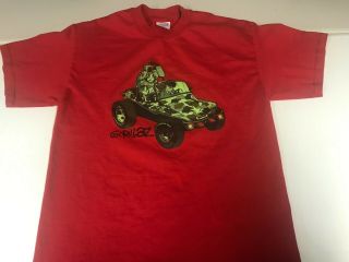 The Gorillaz Large 2001 Red Shirt Authentic Real