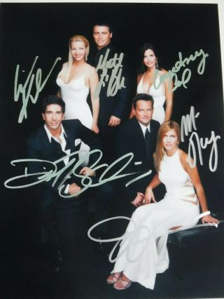 " Friends " Cast Signed By Six (6) Aniston,  Kudrow,  Etc.