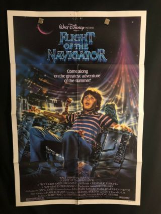 Flight Of The Navigator 1986 One Sheet Movie Poster Walt Disney Joey Cramer