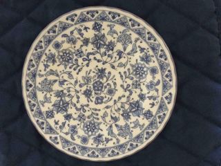 Minton Shalimar Blue Floral Bone China 10 3/4 Inch Dinner Plates (3)