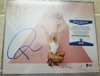Pamela Anderson Signed 8x10 Photo Autographed Beckett Bas Playboy Baywatch C