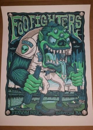 Foo Fighters Poster Fenway Park Boston Jim Mazza 7/23/8 Ap Xx/50