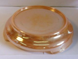Vintage (early 60 ' s) Peach Lustre Ware Glass Punch Bowl Set - Bowl,  Base 12 cups 2