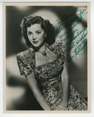 Ann Rutherford - " Gone With The Wind " Actress - Signed 8x10 Photograph