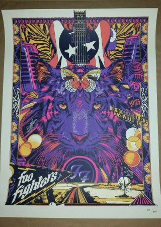 Foo Fighters Poster Nashvill,  Tn 10/23/17 Tyler Stout Numbered Xxx/350