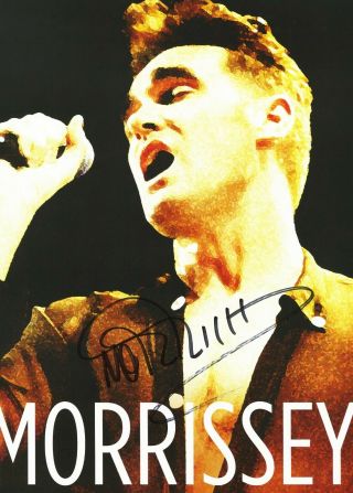 Steven Patrick Morrissey autographed concert poster 2014 The Smiths,  Meat Is. 4