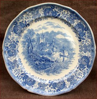 Villeroy & Boch Burgenland Large Serving Platter Blue Transferware 1900