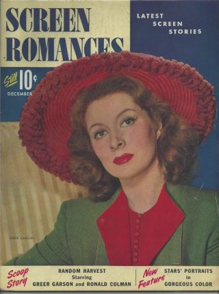 Screen Romances - Dec 1942 Greer Garson Cover