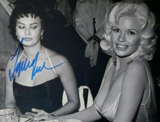 Sophia Loren Hand Signed 8x10 Photo W/holo