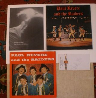 3 Diff Paul Revere And The Raiders 1960s Concert Programs Mark Lindsay Autograph