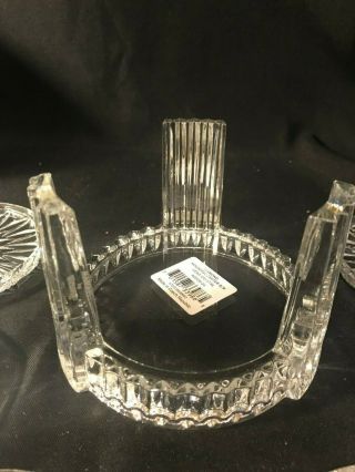 Marquis by Waterford Set of 6 Crystal Coasters w/ Holder Diamond NIB 3