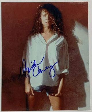 Vtg Old Signed Autographed Young Mariah Carey 8x10 Photo Photograph With