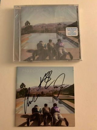 Jonas Brothers Hand Signed Happiness Begins Cd Booklet Auto Exact Proof Wow
