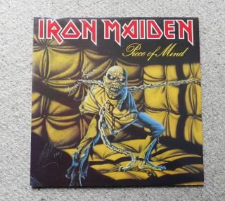 Iron Maiden - Piece Of Mind Hand Signed By Dave Murray And Adrian Smith