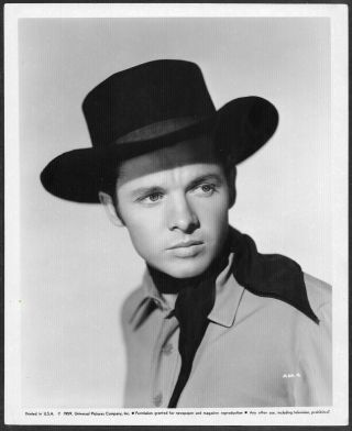 Western Audie Murphy 1950s Promo Portrait Photo Cowboy Hat