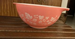 1950 ' s Vintage Pyrex Pink Gooseberry Cinderella Nesting Mixing Bowls 444 442 4