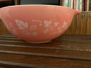 1950 ' s Vintage Pyrex Pink Gooseberry Cinderella Nesting Mixing Bowls 444 442 5