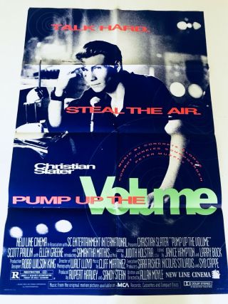 Pump Up The Volume Movie Poster Christian Slater 1990 27x40