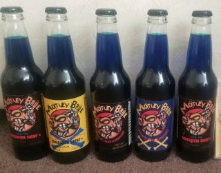 Set Of 5 Bottles Of Motley Brue 1997 Crue Nikki Sixx Vince Neil Mick Mars Lee