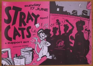 Stray Cats Concert Poster 1990