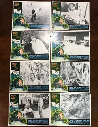 Frogs 1972 Lobby Card Set Sam Elliott/joan Van Ark 11x14 Movie Posters