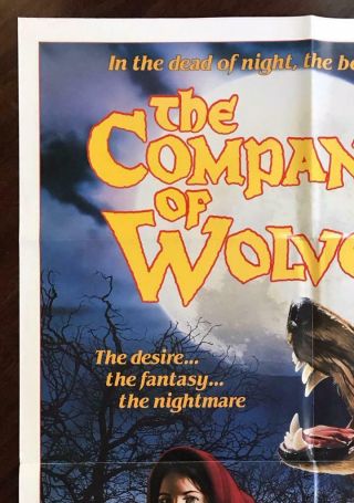 THE COMPANY OF WOLVES 1984 Horror Fantasy Werewolf Drama MOVIE POSTER 2
