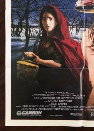 THE COMPANY OF WOLVES 1984 Horror Fantasy Werewolf Drama MOVIE POSTER 4